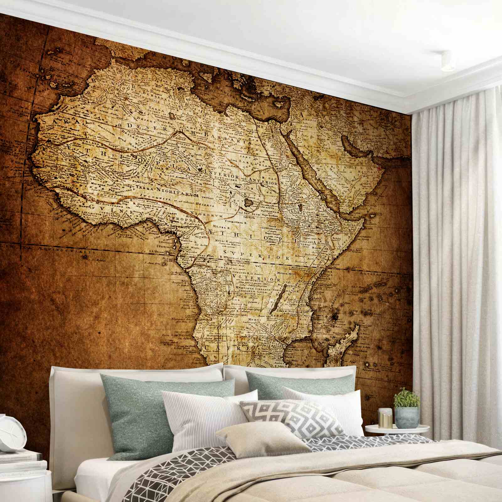 Fototapet dimensiunea mare a Africii pe hartă