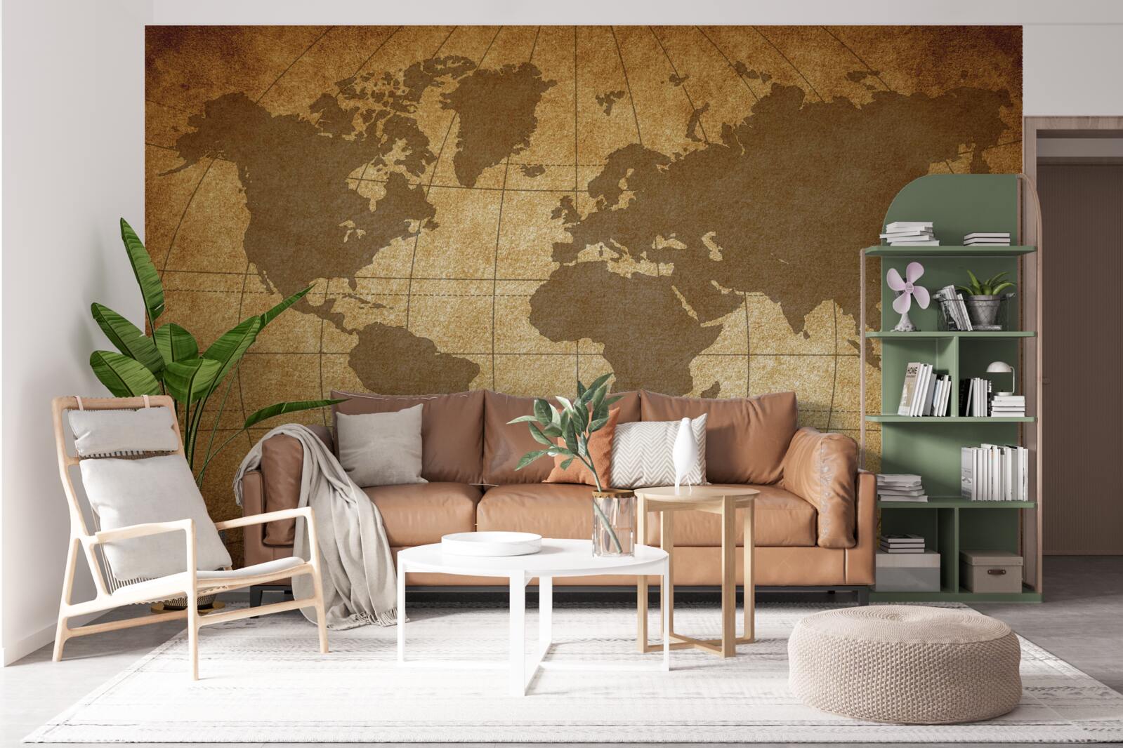 Fototapet glob dispus ca o hartă a lumii