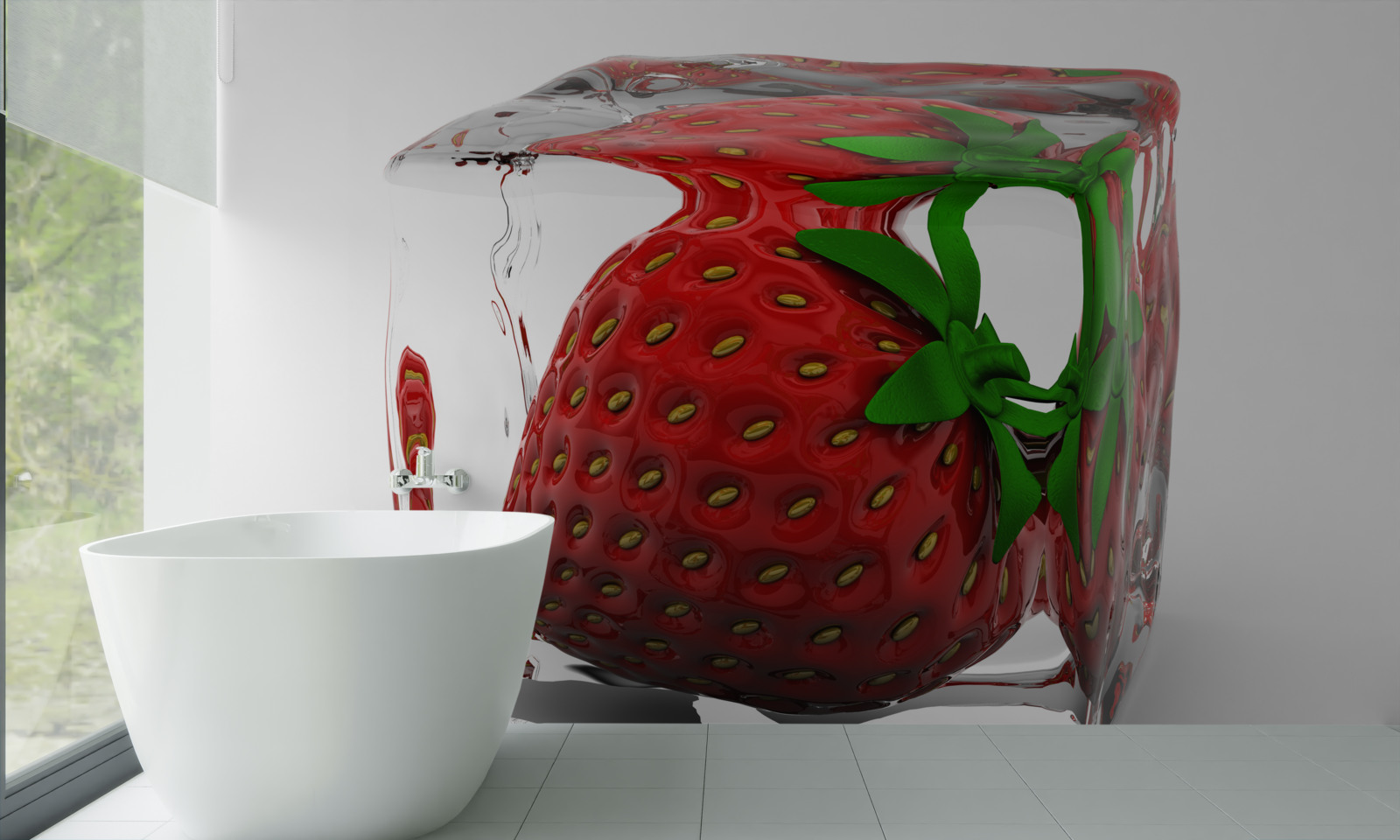 Fototapet căpșuni congelate