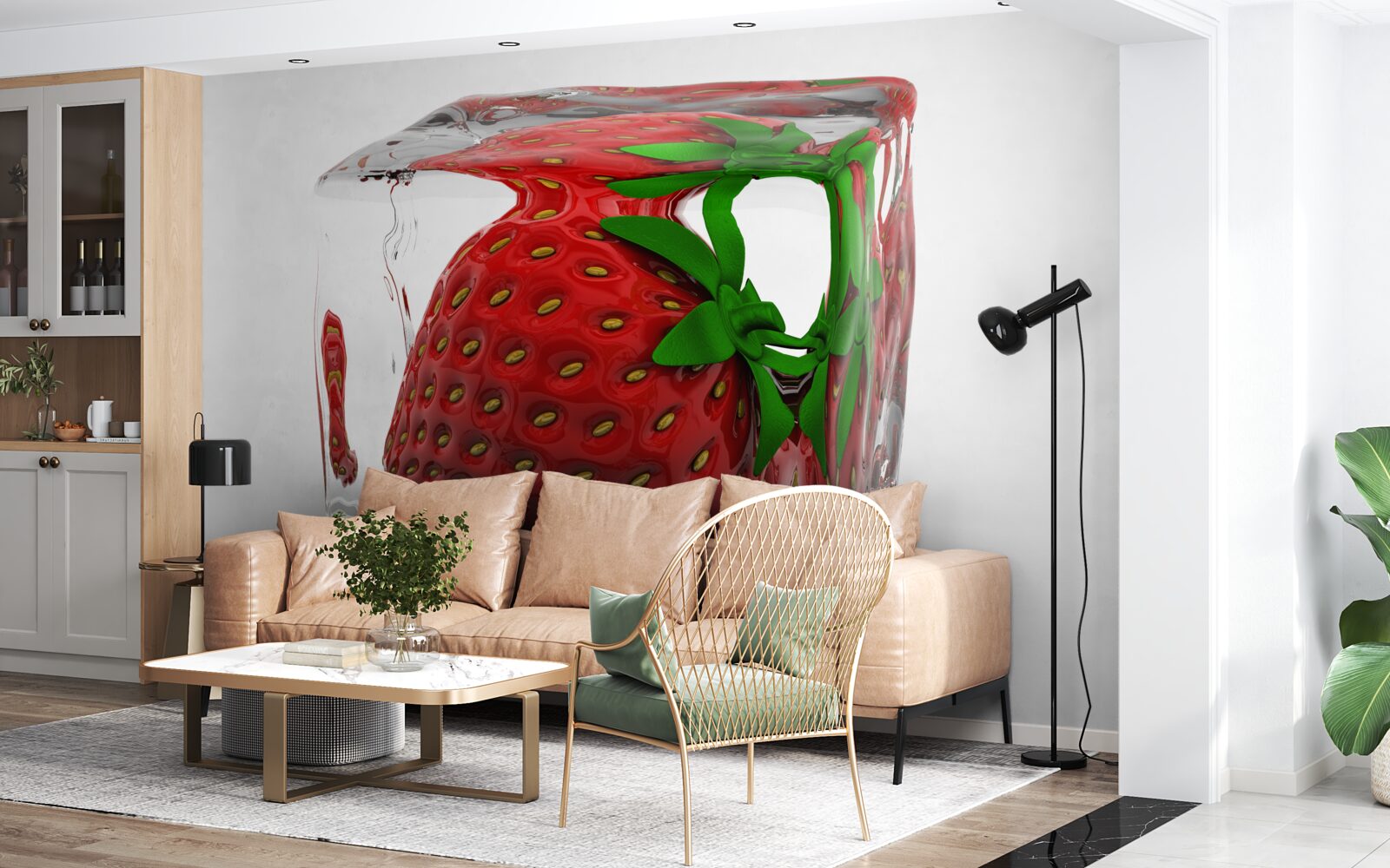 Fototapet căpșuni congelate