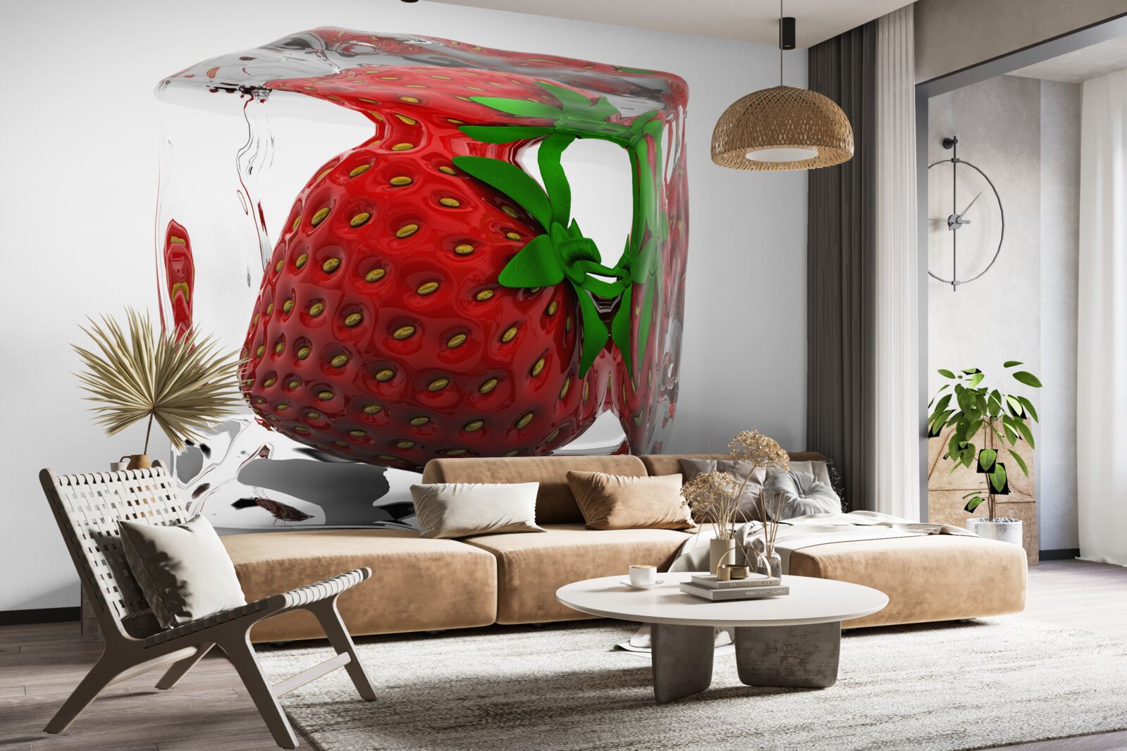 Fototapet căpșuni congelate