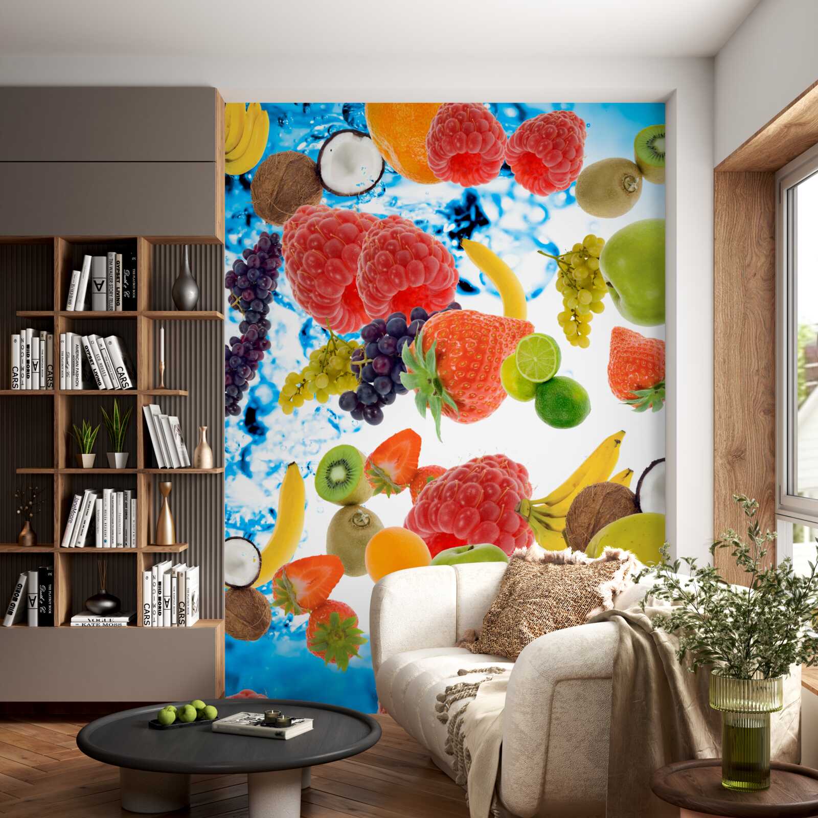 Fototapet fructe proaspete de vară în apă