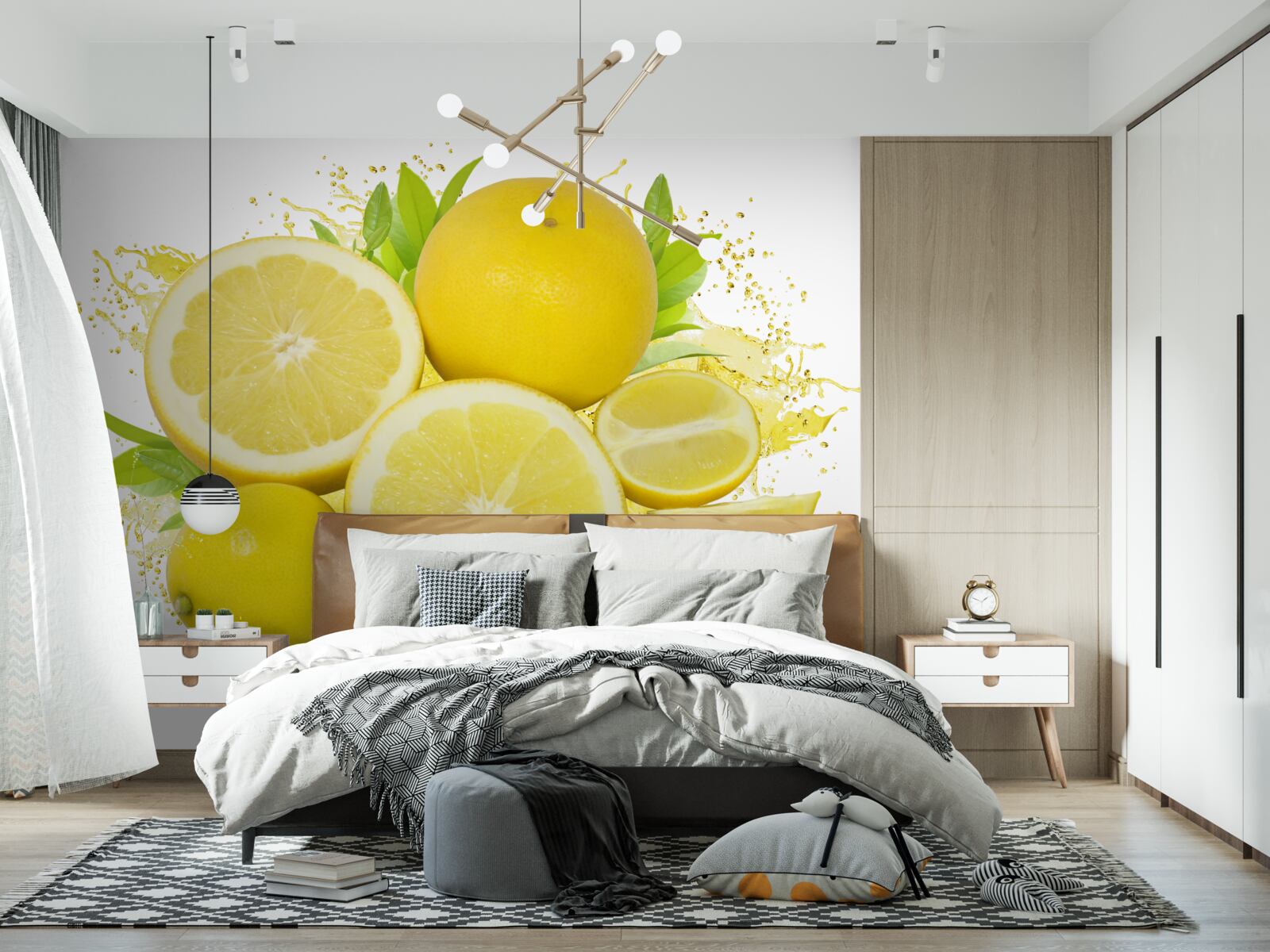 Fototapet lămâi aurii ușoare