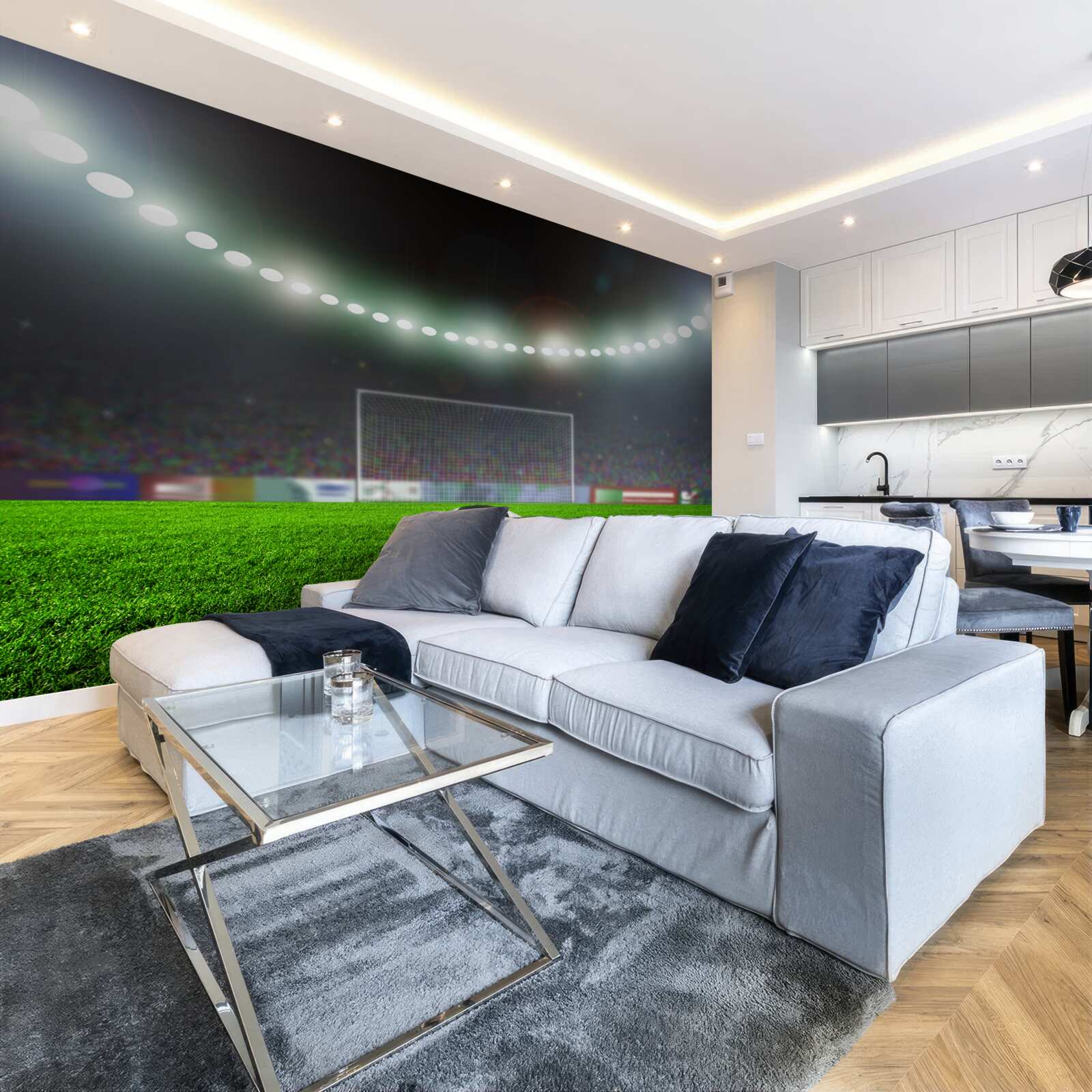 Fototapet mingea zboară spre poartă