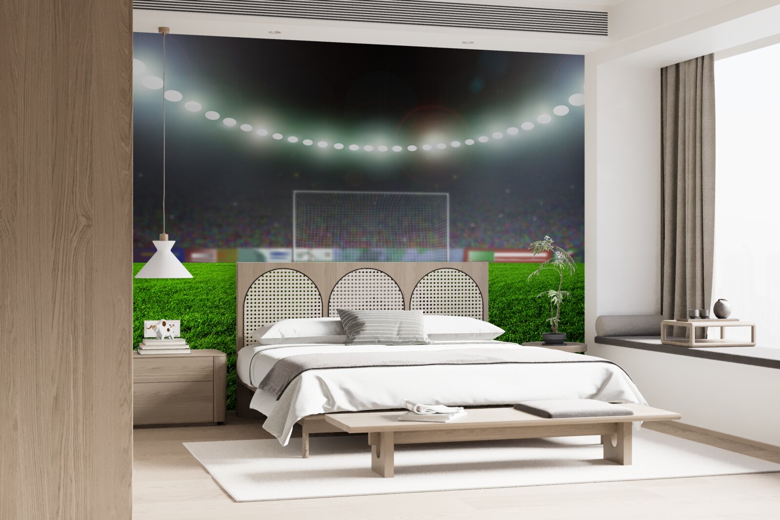 Fototapet mingea zboară spre poartă