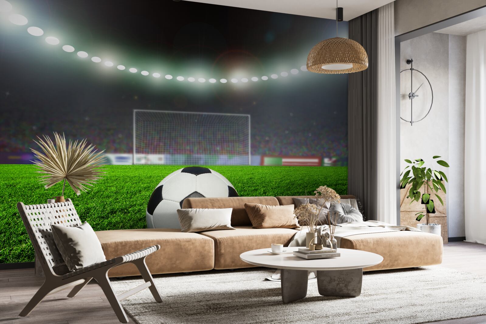 Fototapet mingea zboară spre poartă