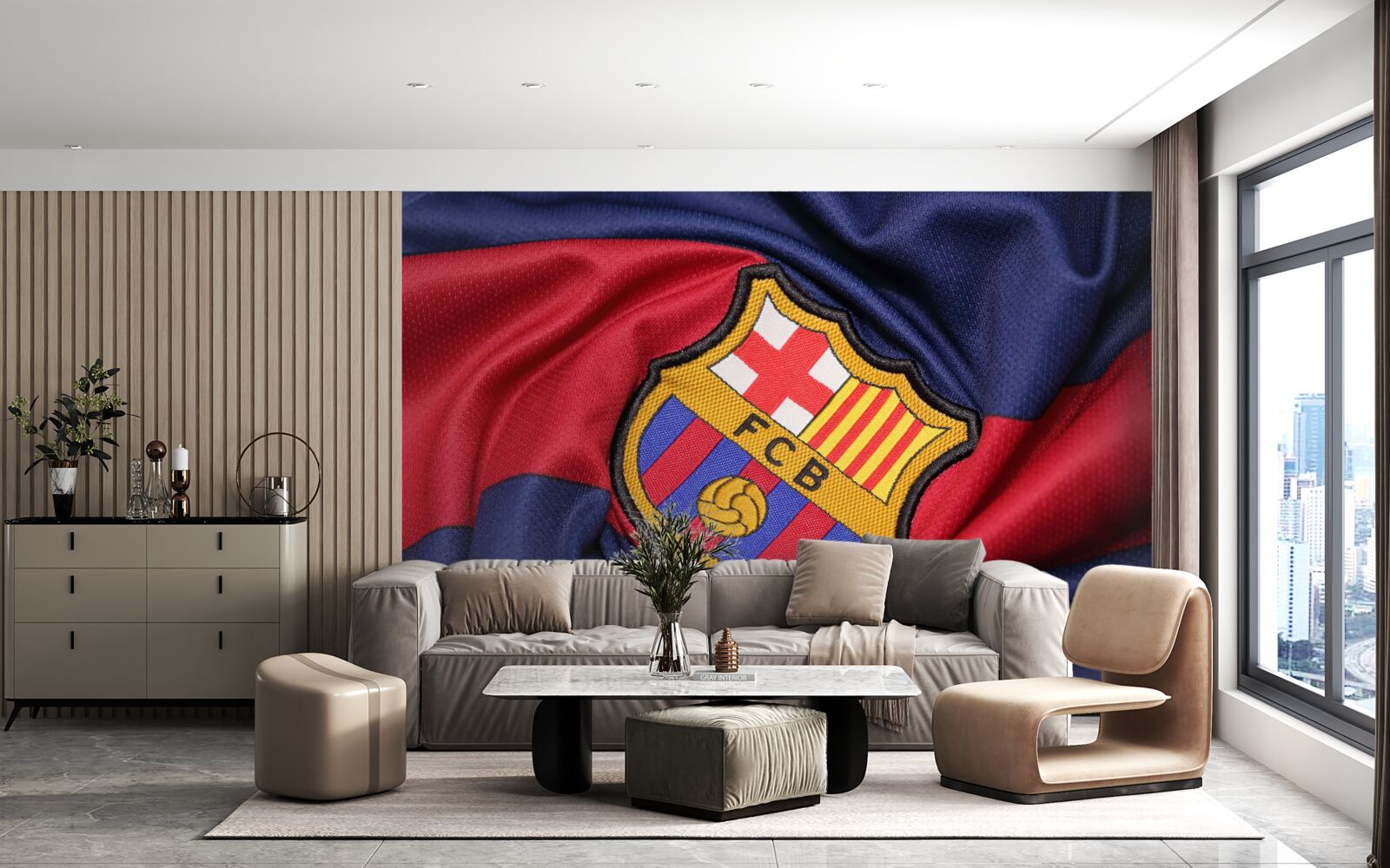Fototapet emblema clubului de fotbal barcelona
