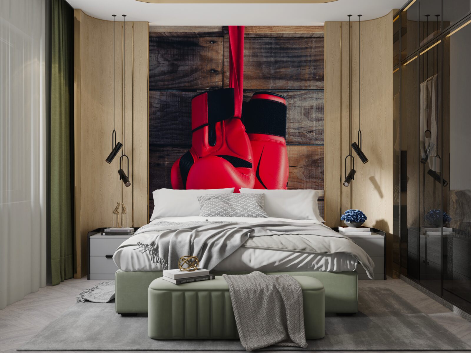 Fototapet mănuși de box roșii