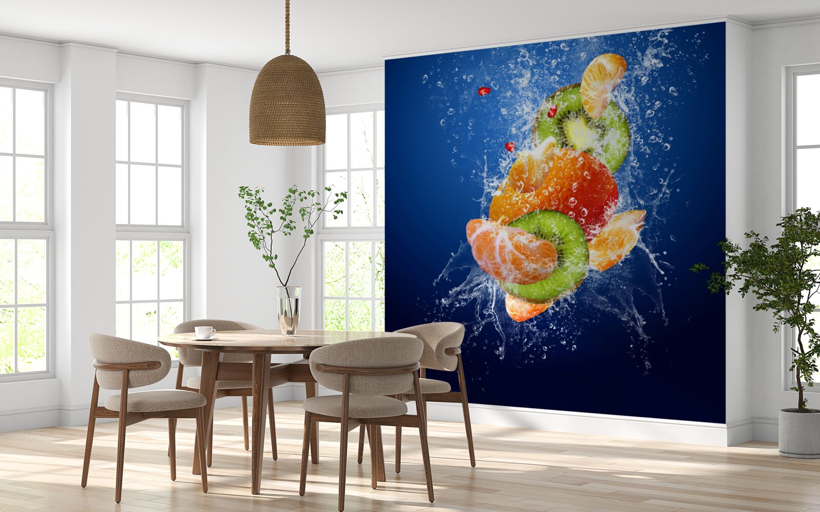 Fototapet Cocktail de fructe cu kiwi și mandarină