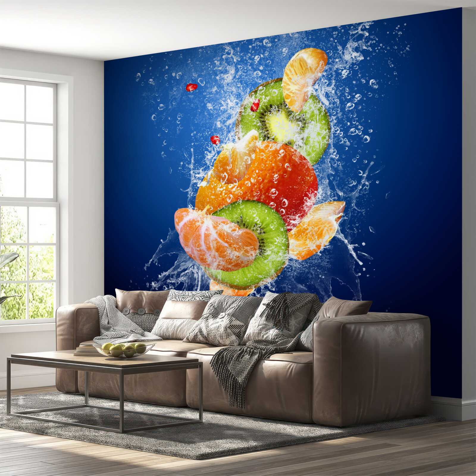 Fototapet Cocktail de fructe cu kiwi și mandarină