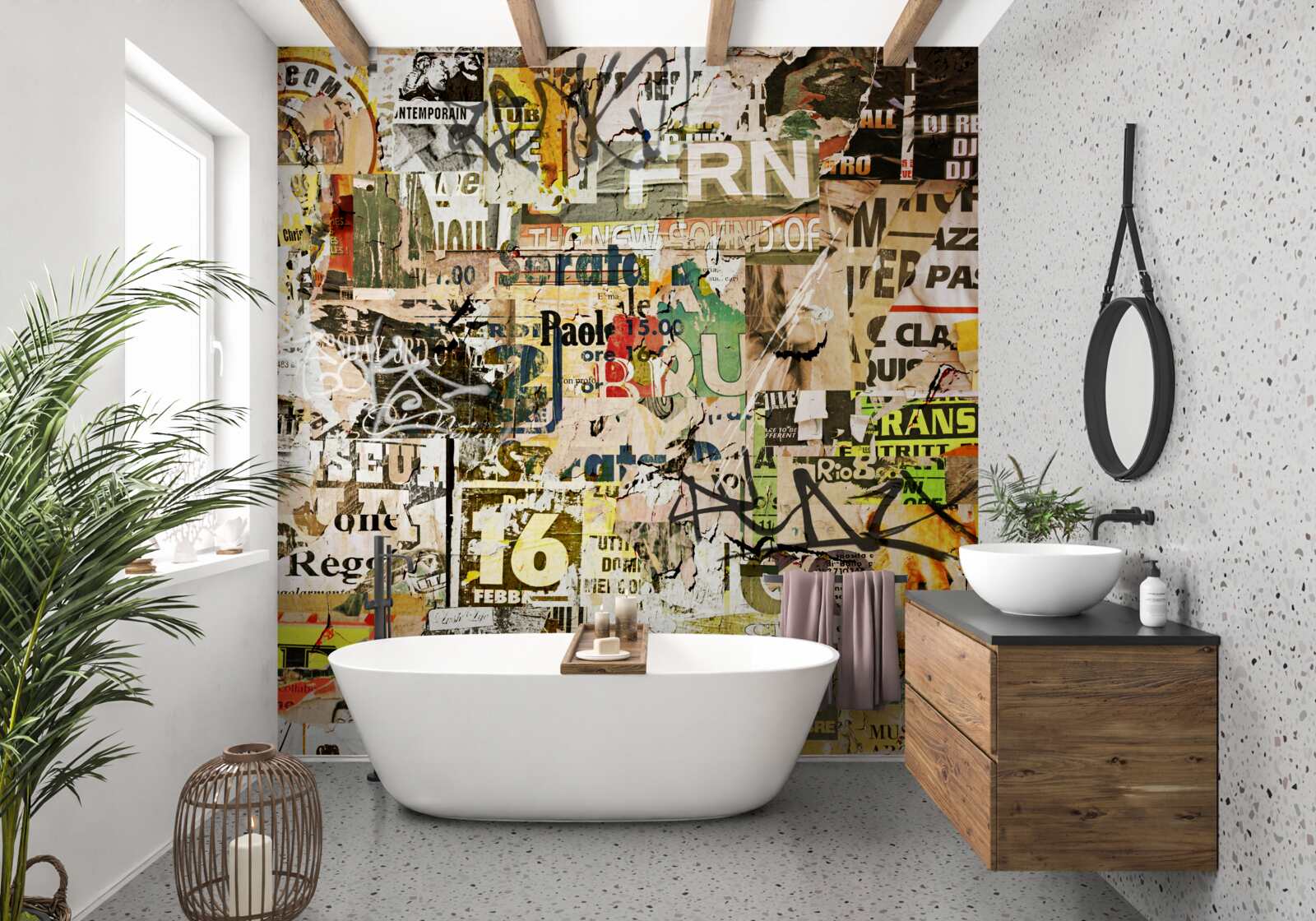 Fototapet informații și semne de circulație