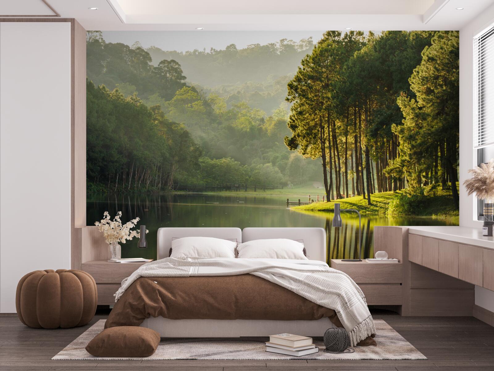 Fototapet fluxurile calme ale unui pârâu de munte