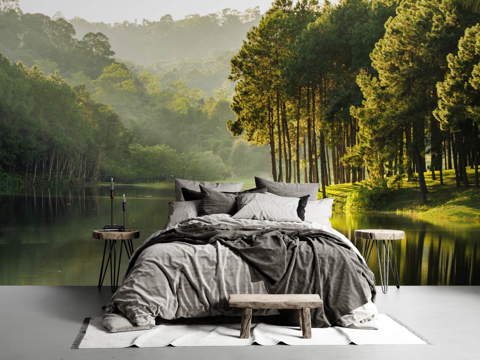 Fototapet fluxurile calme ale unui pârâu de munte