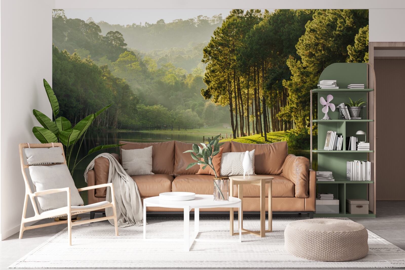 Fototapet fluxurile calme ale unui pârâu de munte