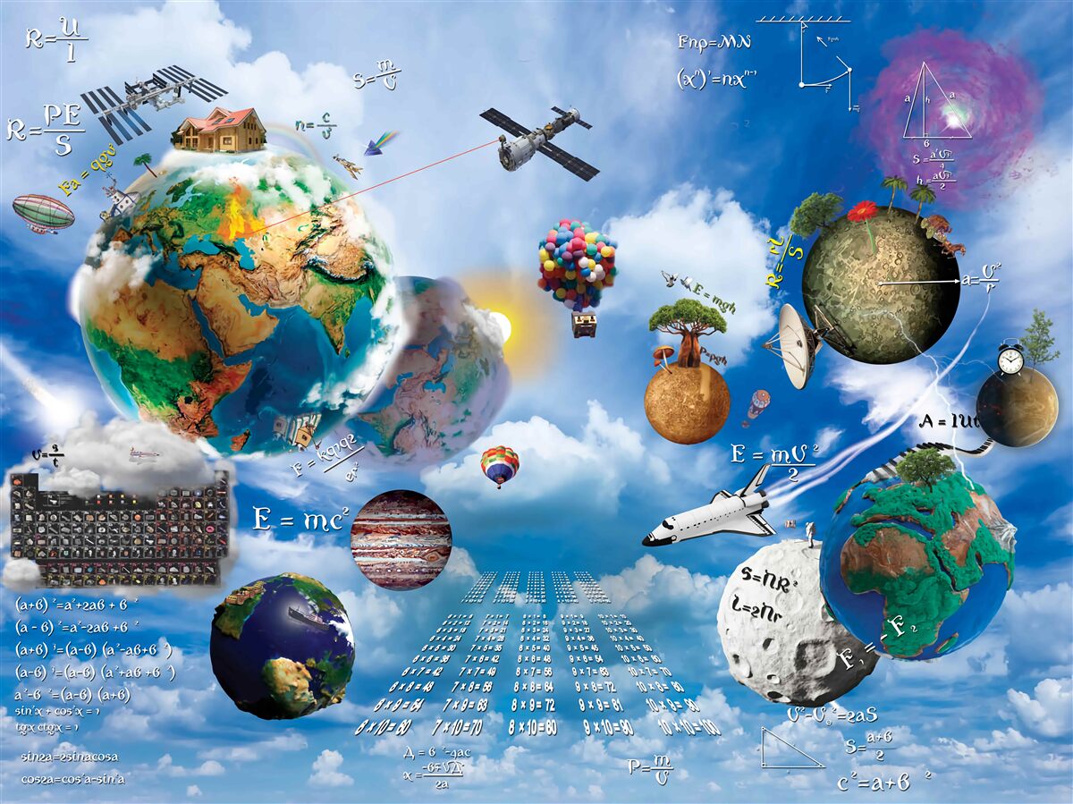 Fototapet planete viitoare și dispozitive tehnologice viitoare