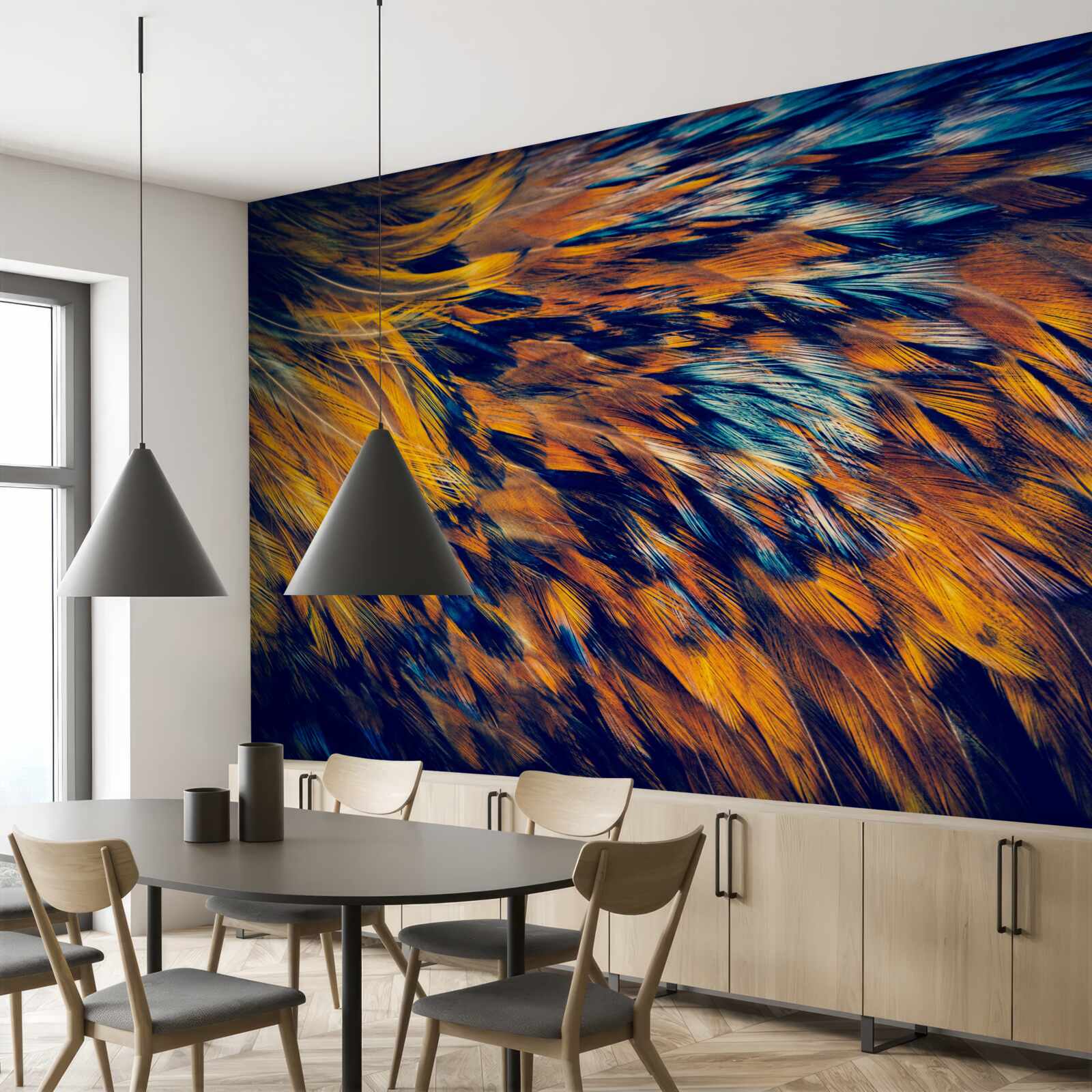 Fototapet tulpini de grâu aurii în razele soarelui la apus