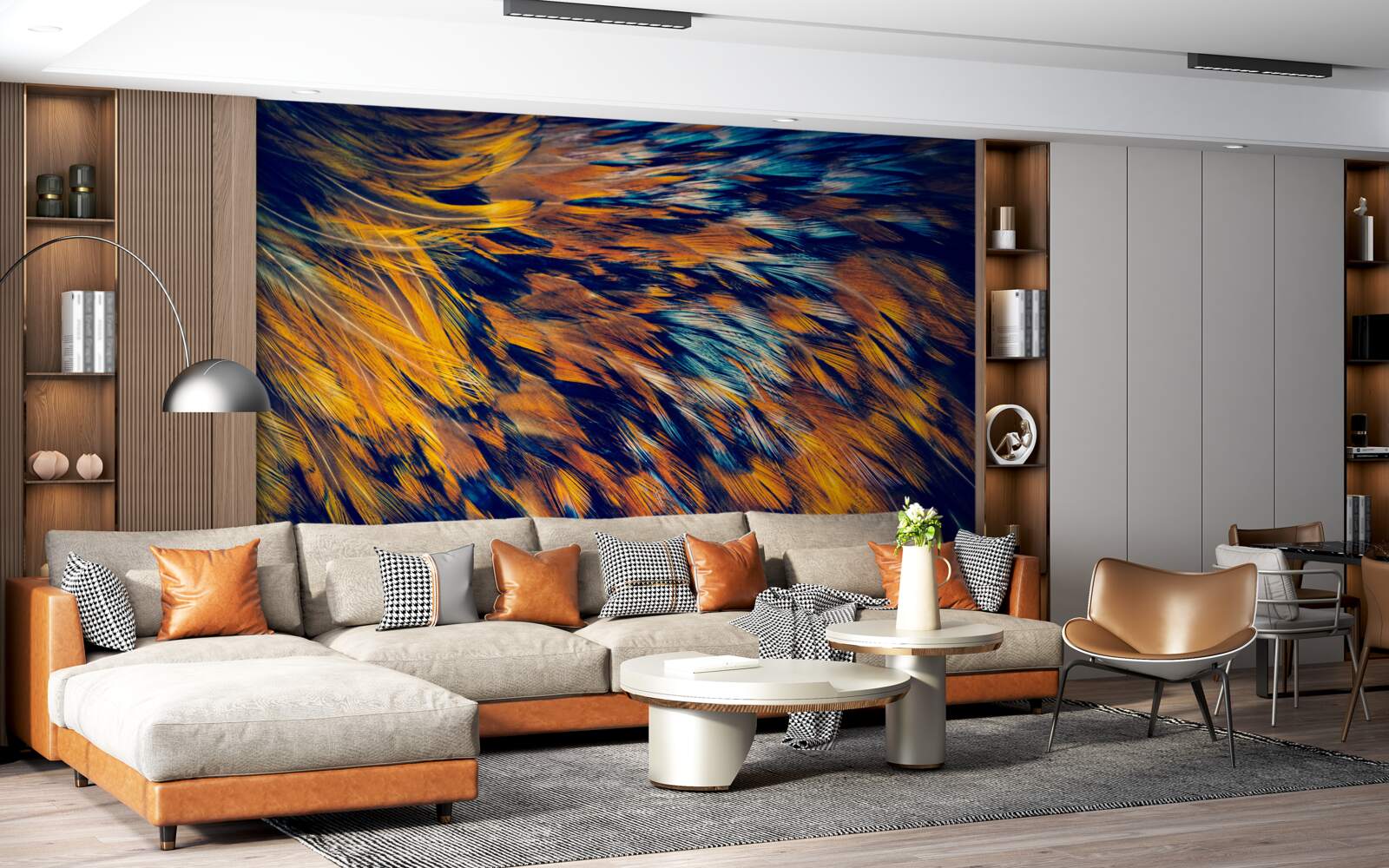 Fototapet tulpini de grâu aurii în razele soarelui la apus