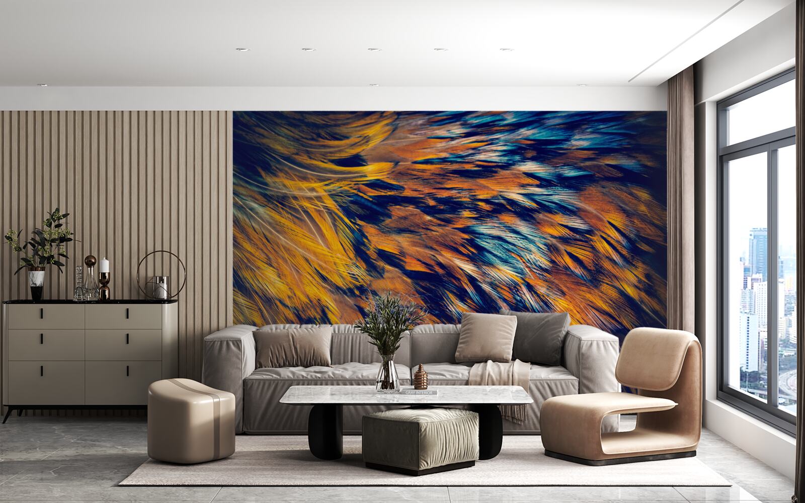 Fototapet tulpini de grâu aurii în razele soarelui la apus