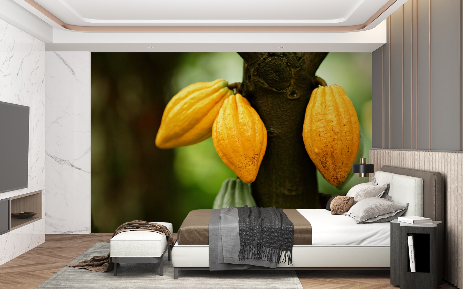 Fototapet boabe de cafea pe plantă