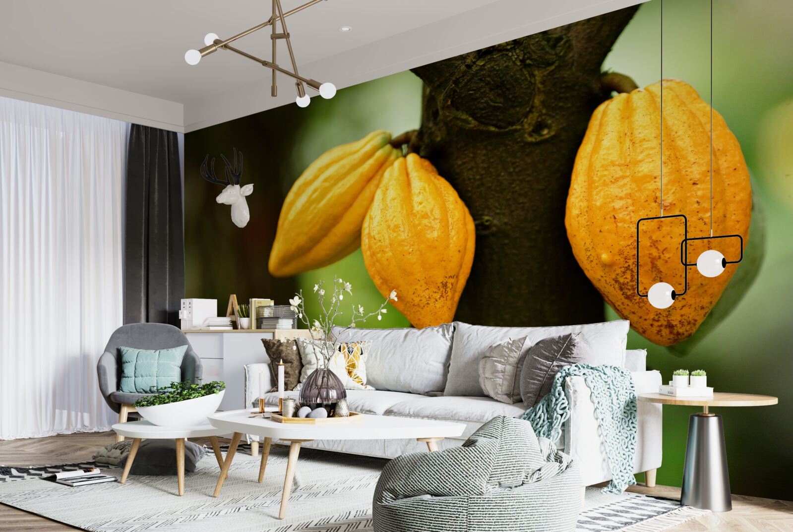 Fototapet boabe de cafea pe plantă