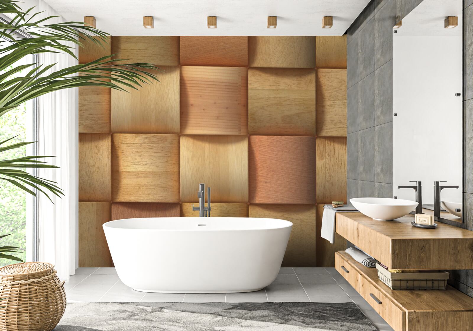 Fototapet dopuri de lemn abstracte