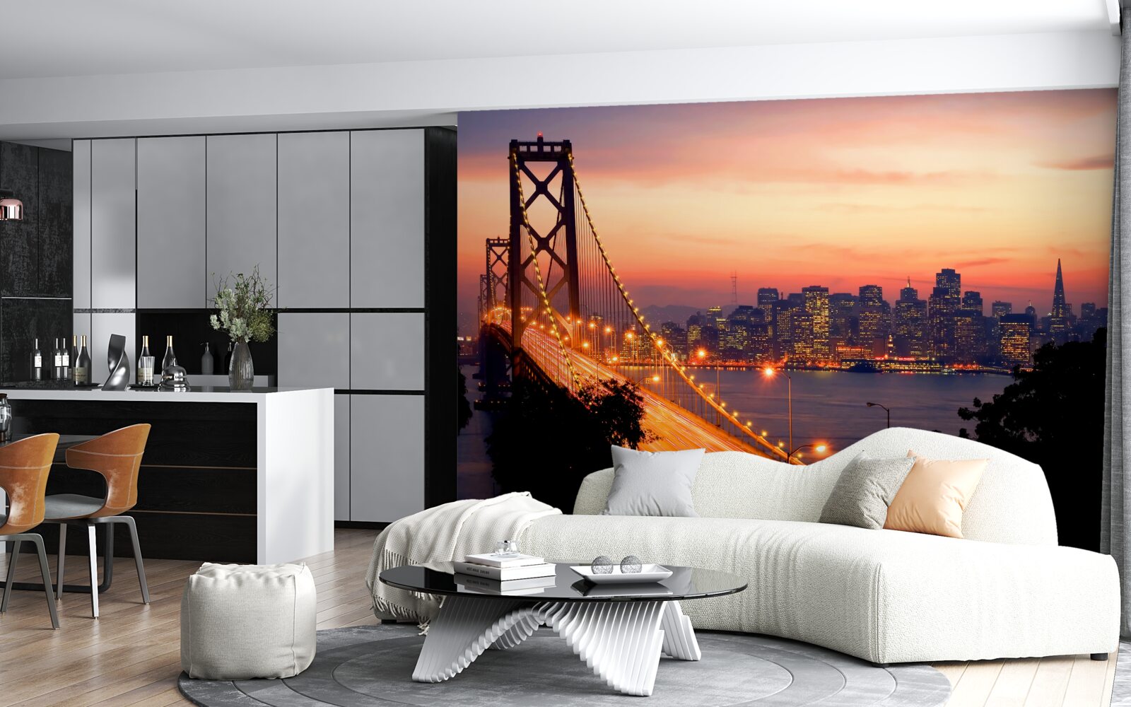 Fototapet san francisco este luminat