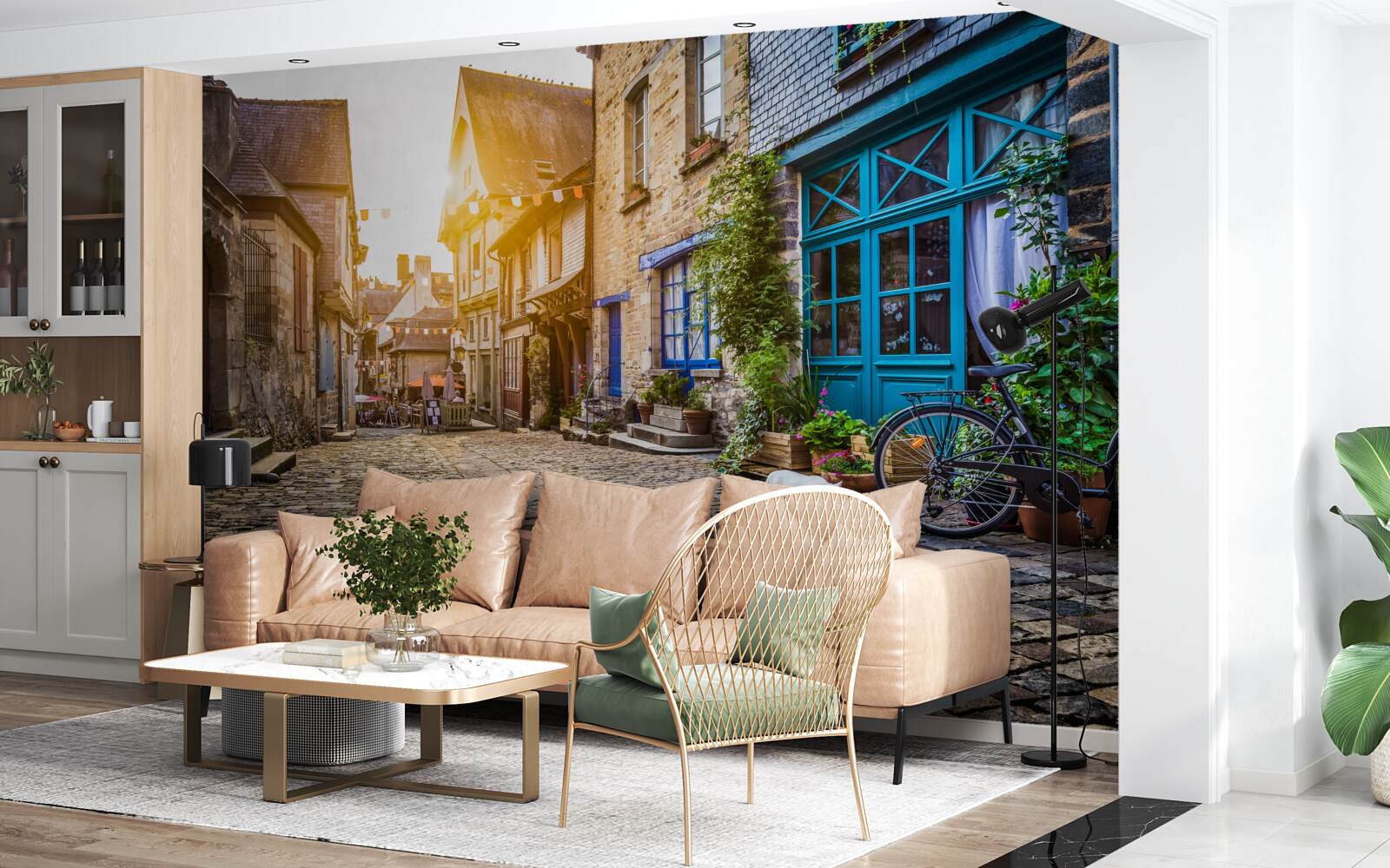 Fototapet dimineață luminoasă într-o așezare antică