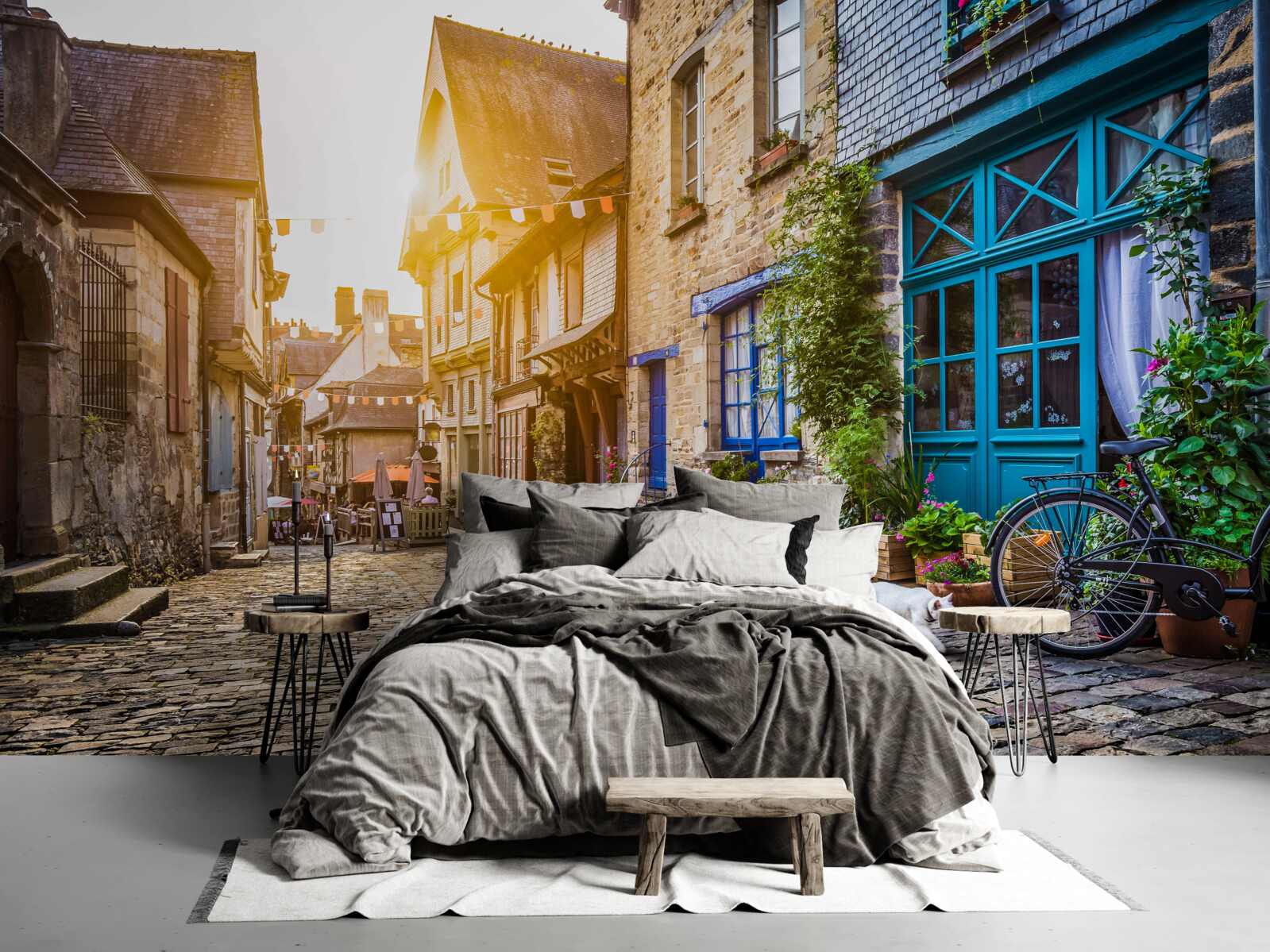 Fototapet dimineață luminoasă într-o așezare antică