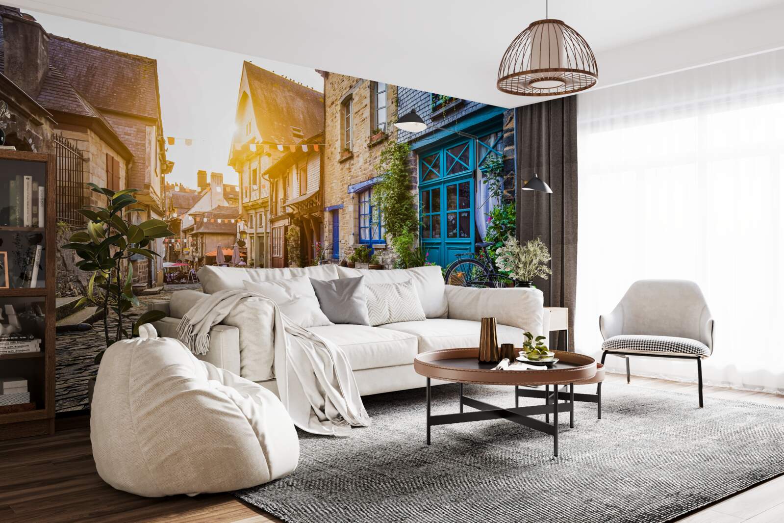 Fototapet dimineață luminoasă într-o așezare antică