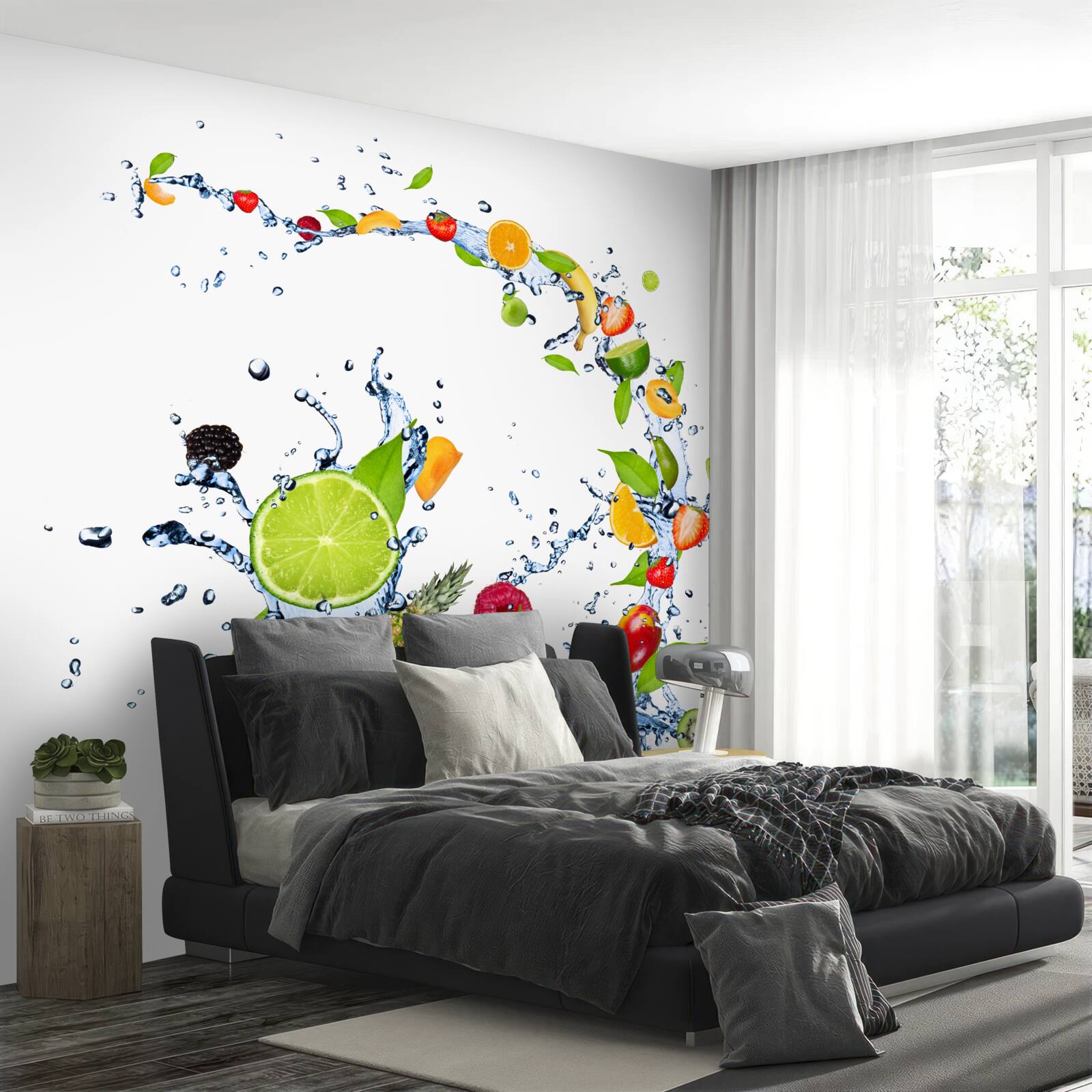 Fototapet o băutură făcută din fructe de vară coapte