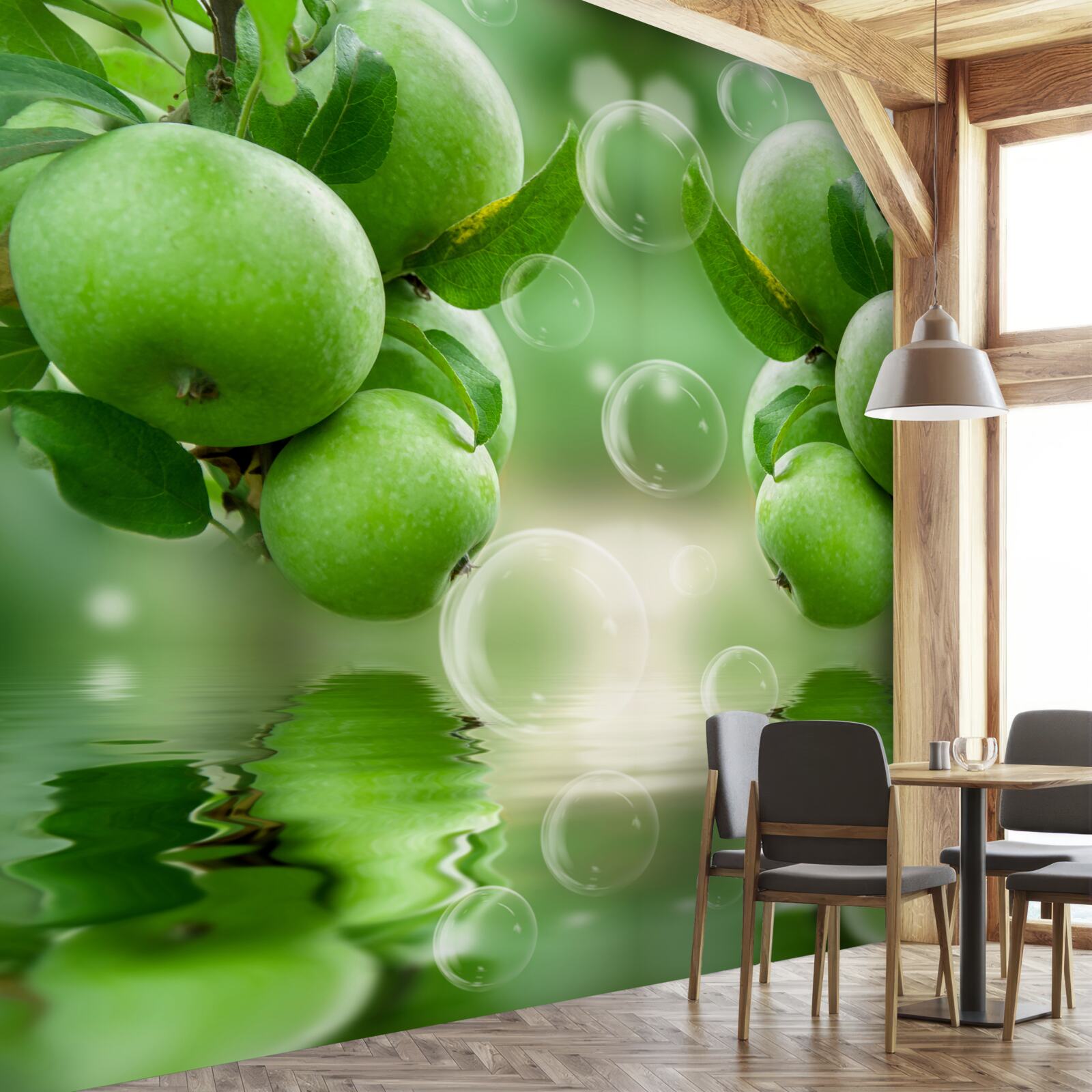 Fototapet mere verzi suculente reflecție în apă