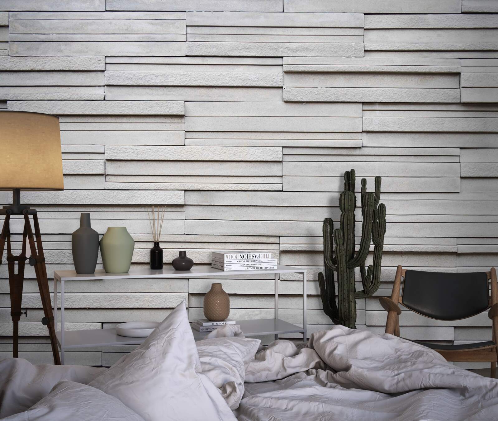 Fototapet plăci de piatră albă