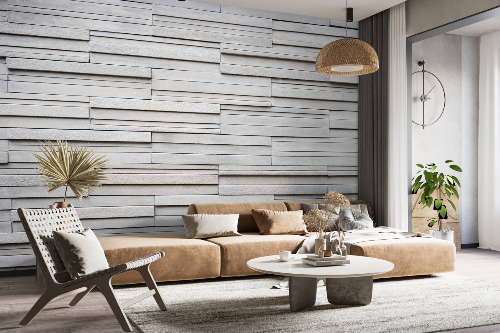 Fototapet plăci de piatră albă