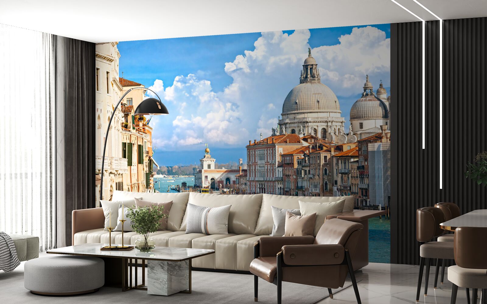 Fototapet vedere panoramică a orașului Veneția
