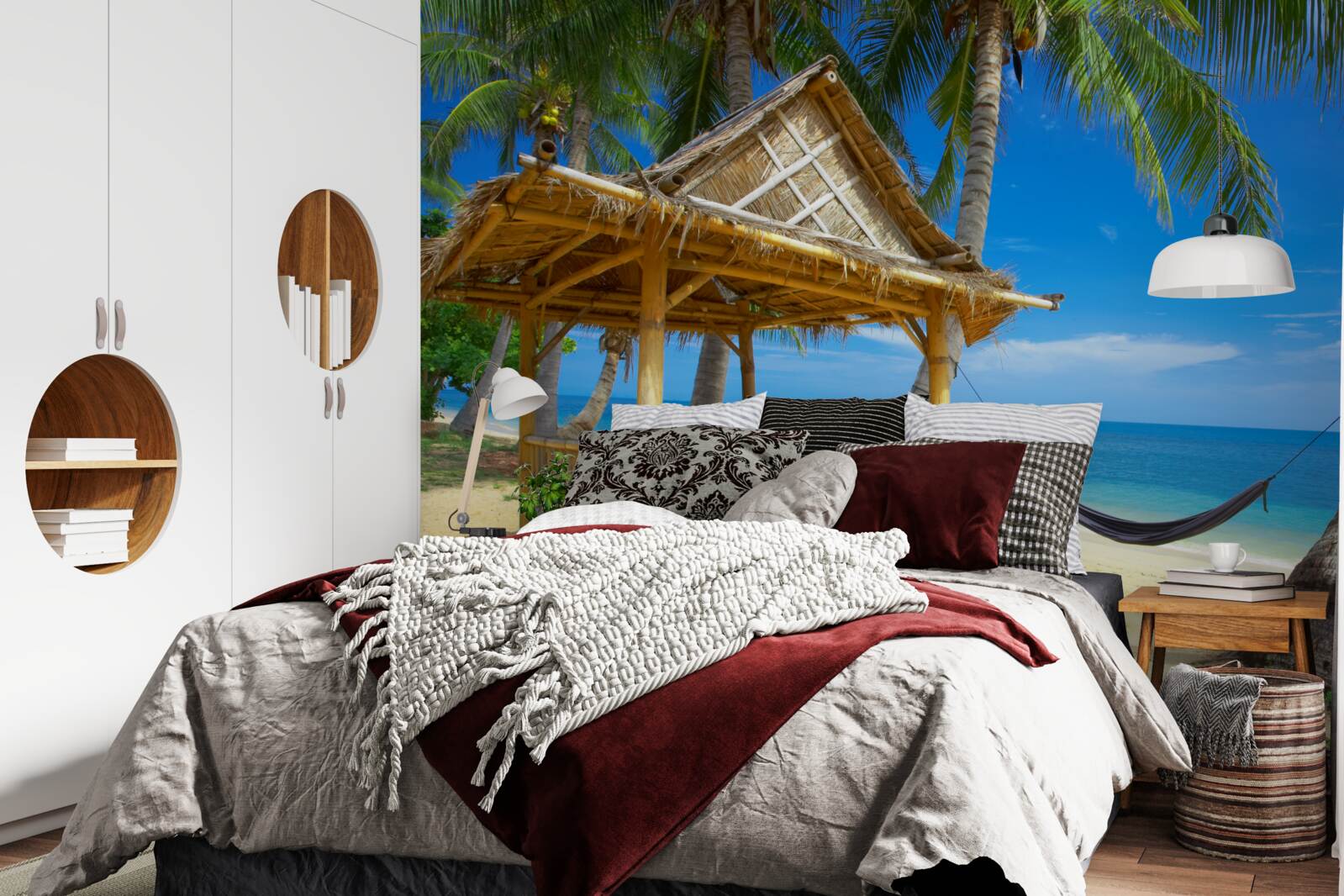 Fototapet foișor confortabil pe malul mării