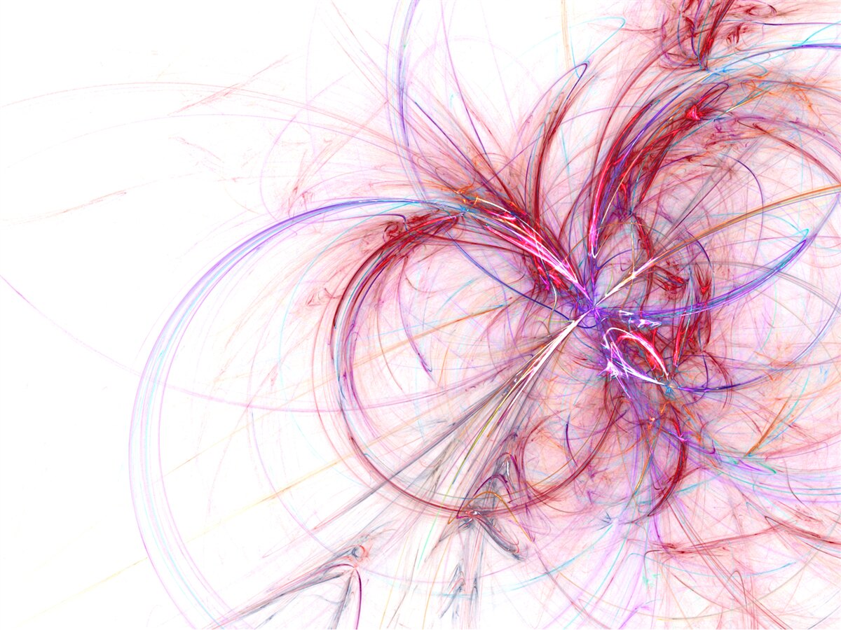 Fototapet linii de roșu și albastru pe fond alb, subțiri și grațioase