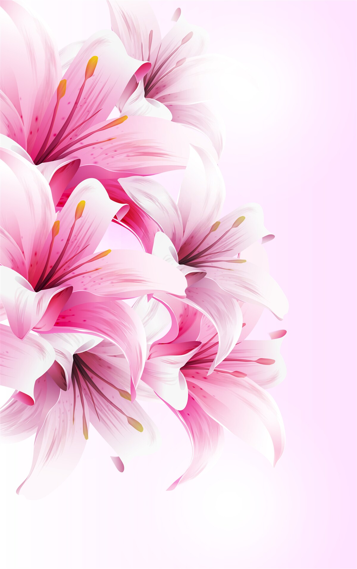 Fototapet buchet delicat de alstroemerias roz