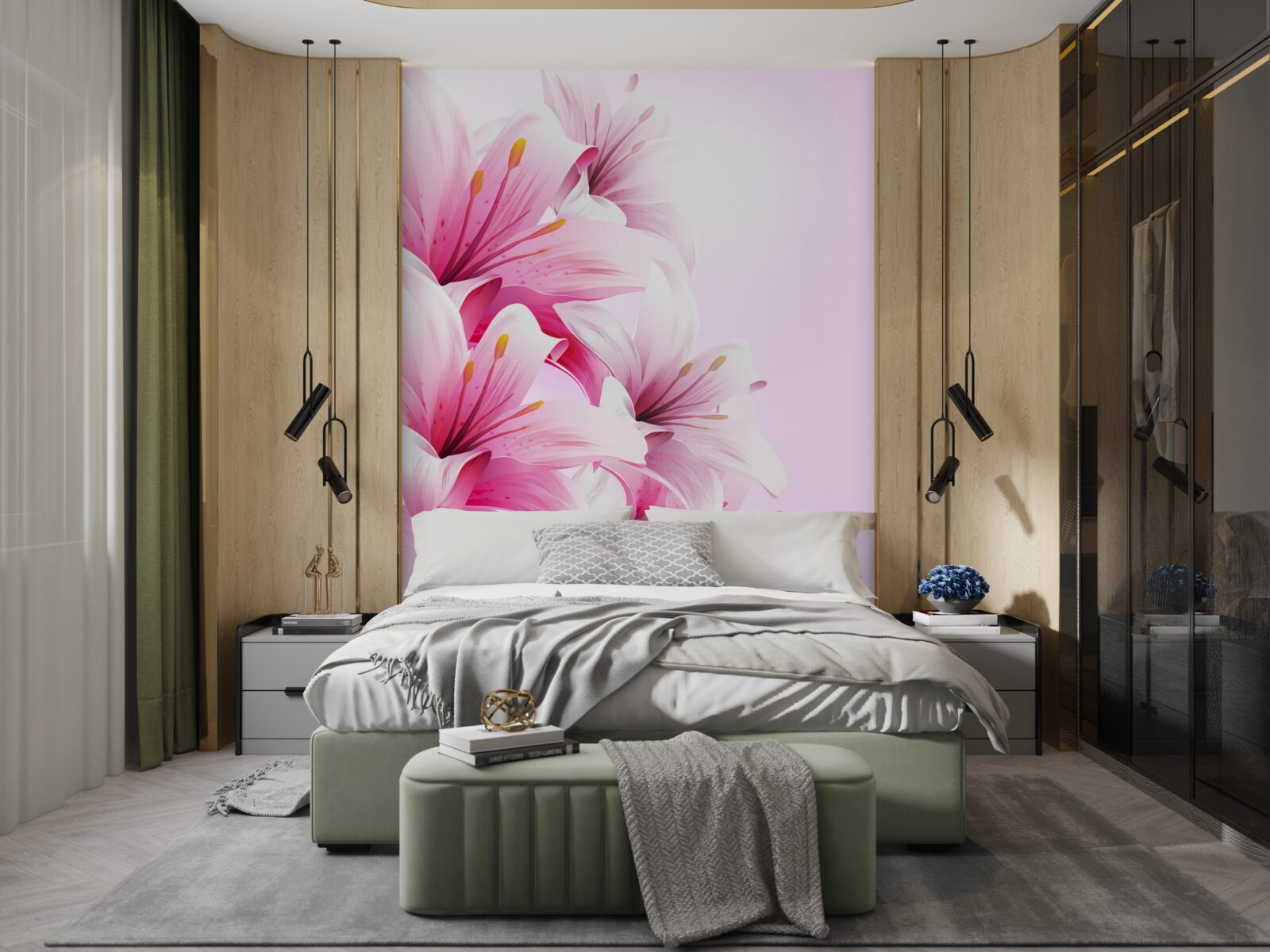 Fototapet buchet delicat de alstroemerias roz