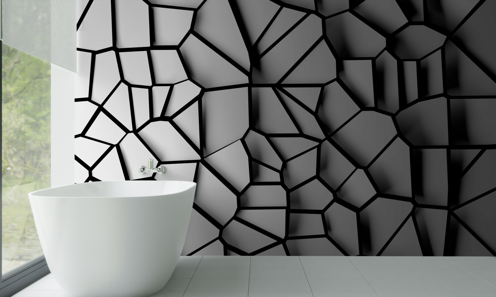 Fototapet sticlă deteriorată