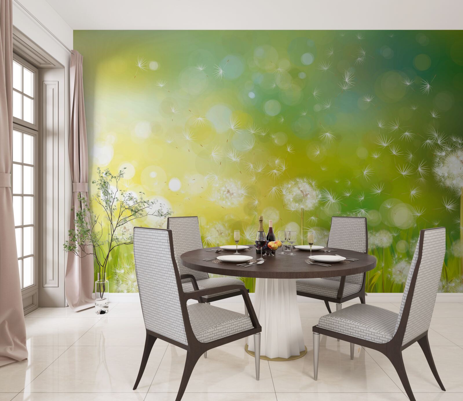 Fototapet păpădii de vară