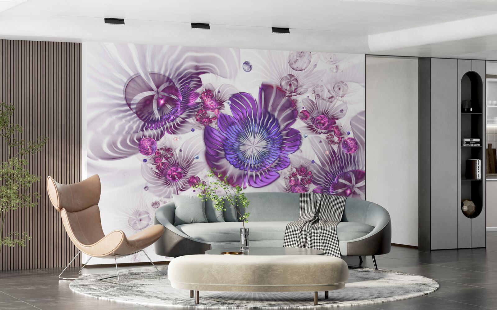 Fototapet modele florale abstracte