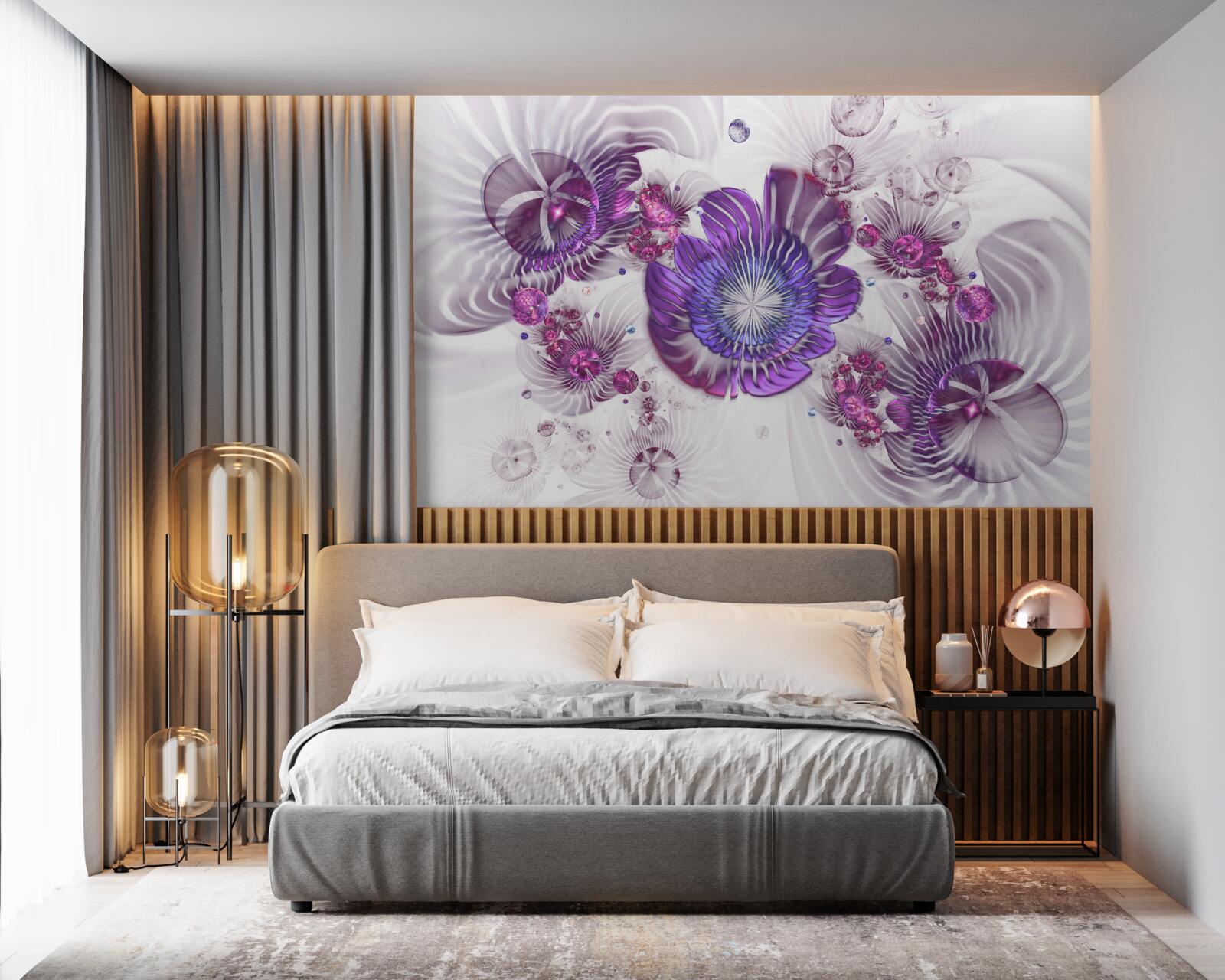 Fototapet modele florale abstracte