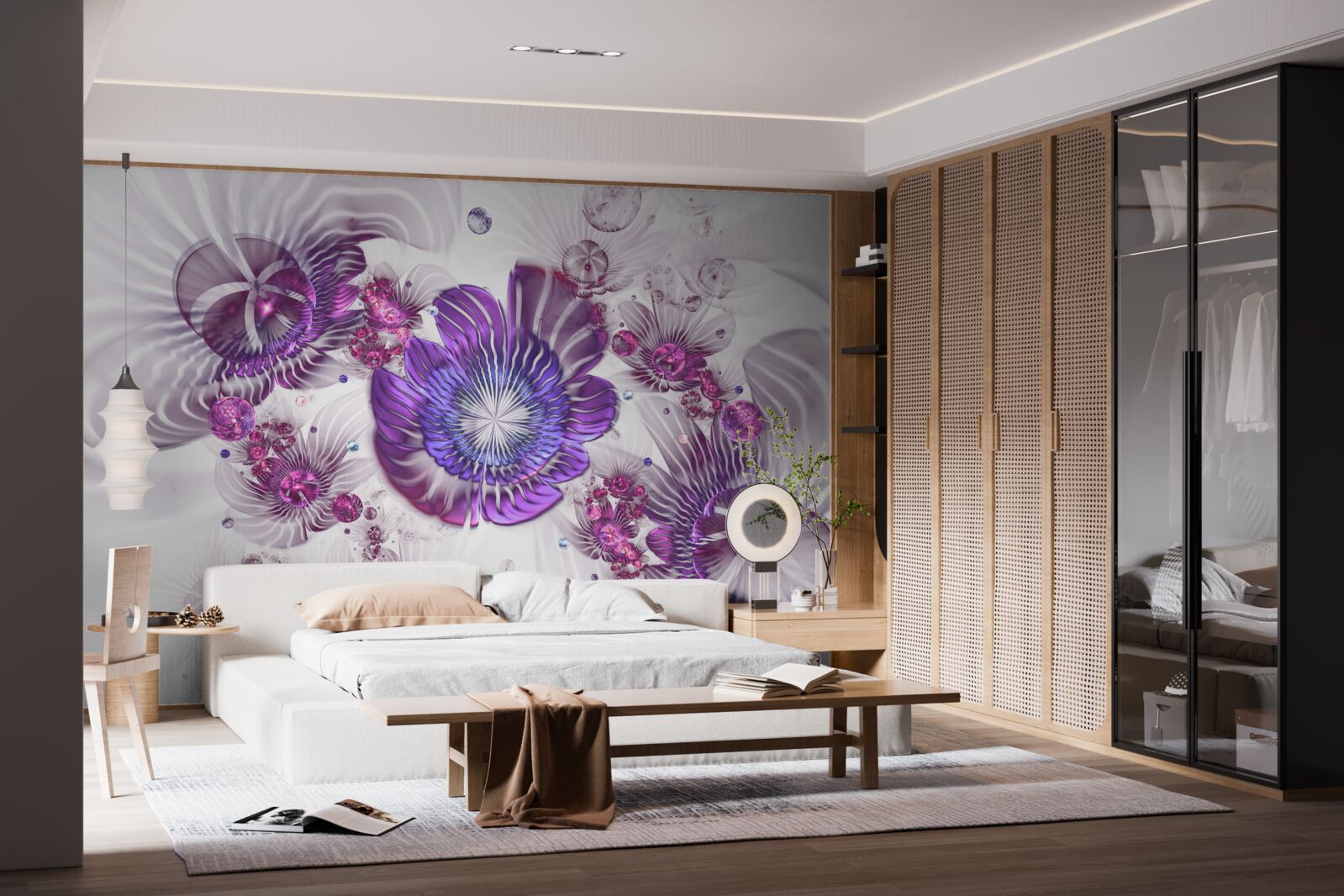 Fototapet modele florale abstracte