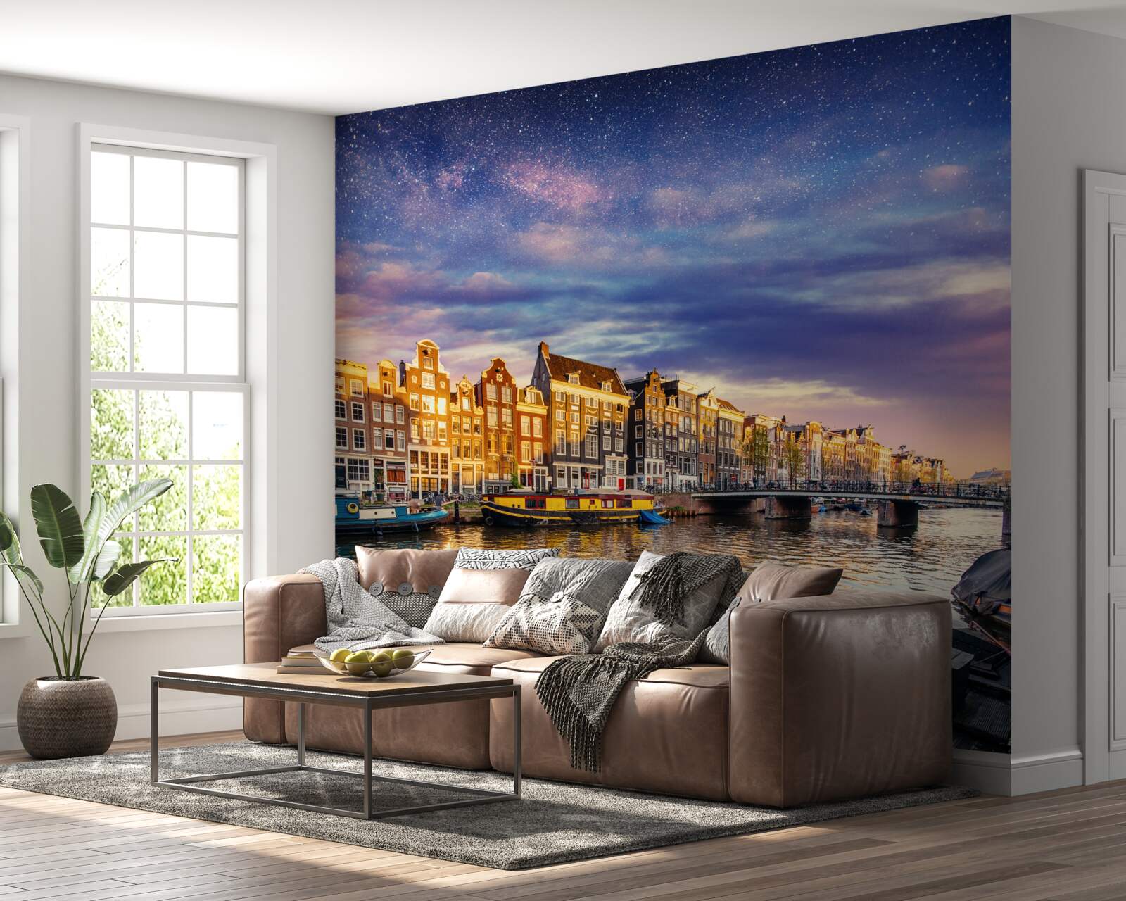 Fototapet Lumina trezește orașul antic de pe țărm