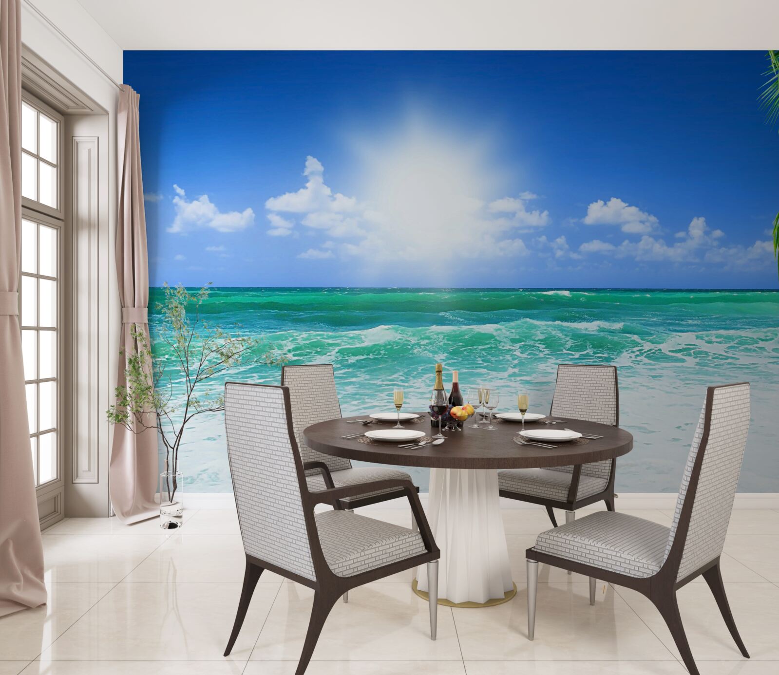 Fototapet maree tropicală înaltă în timpul zilei