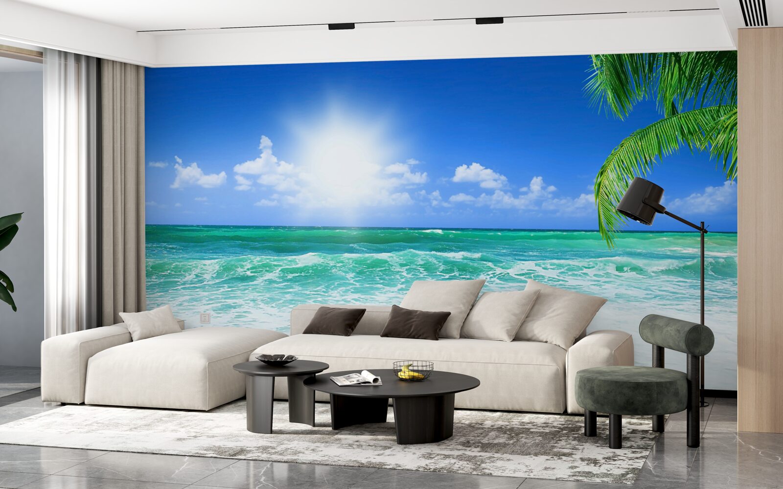 Fototapet maree tropicală înaltă în timpul zilei