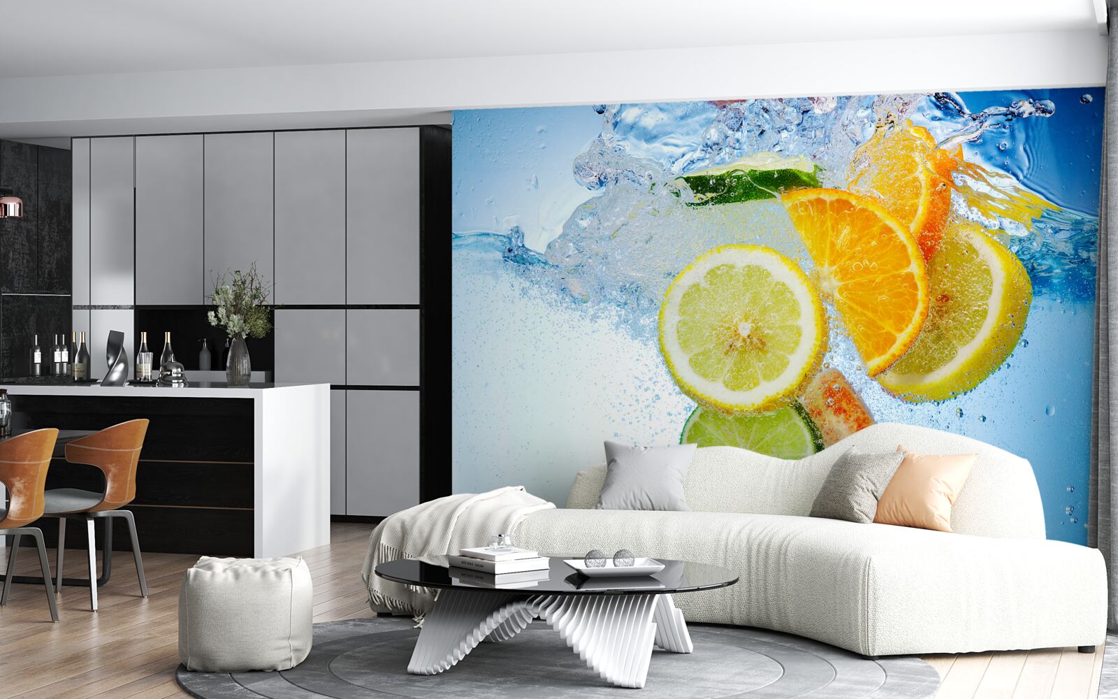 Fototapet citrice coapte în apă