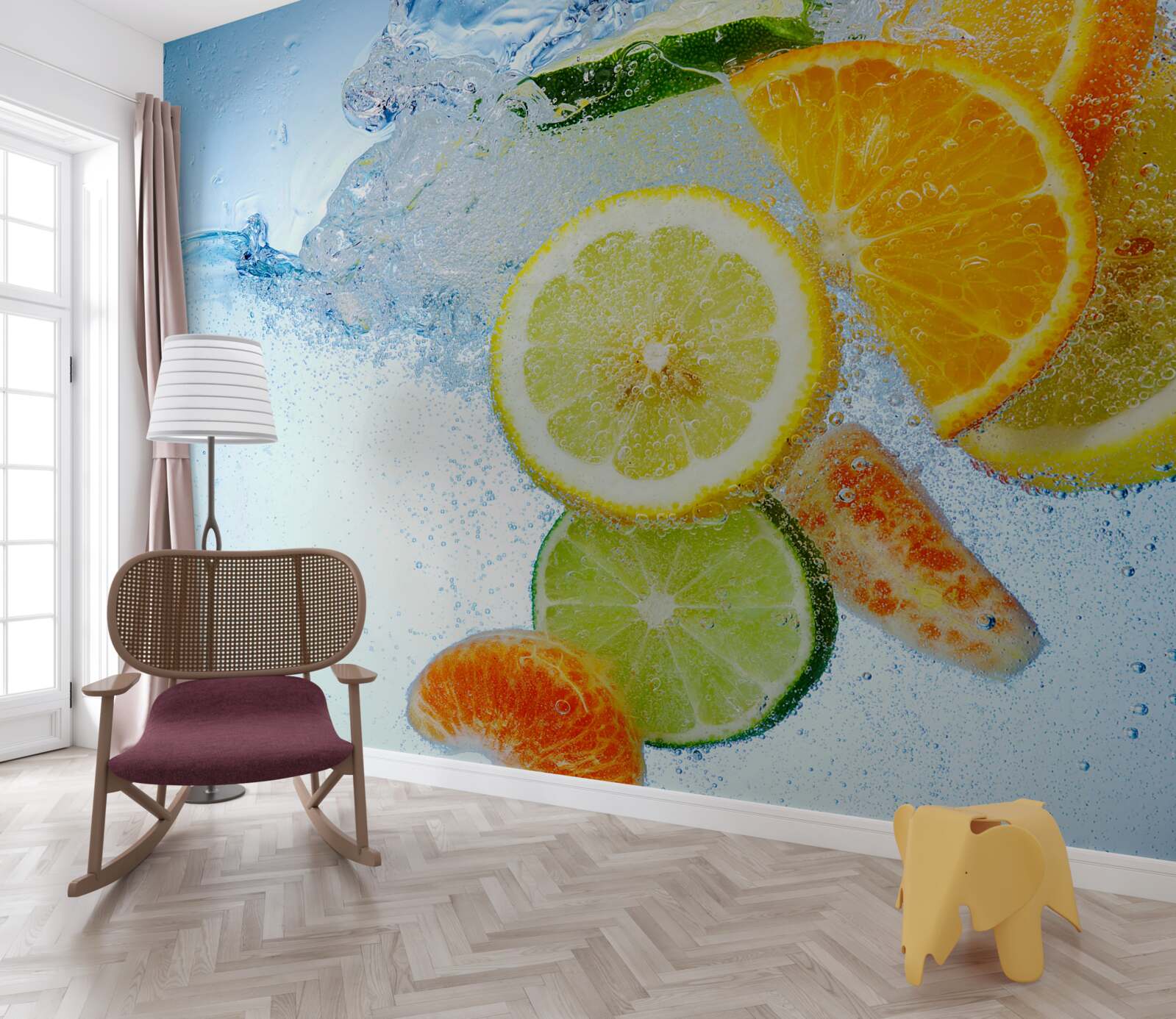 Fototapet citrice coapte în apă