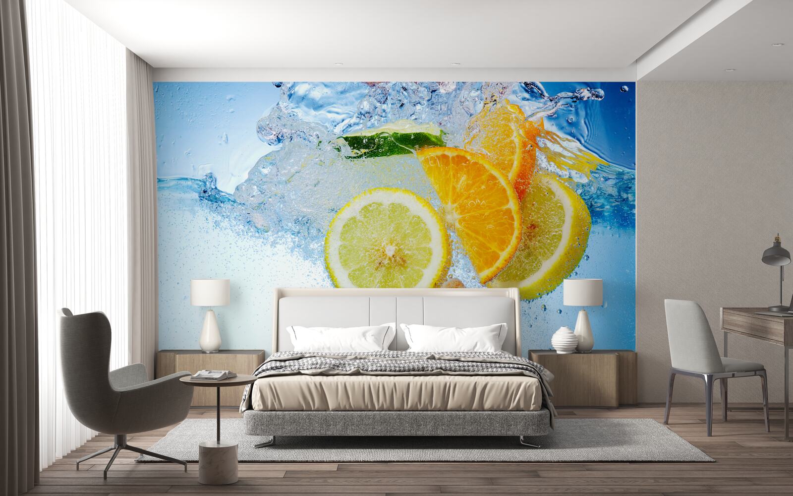 Fototapet citrice coapte în apă