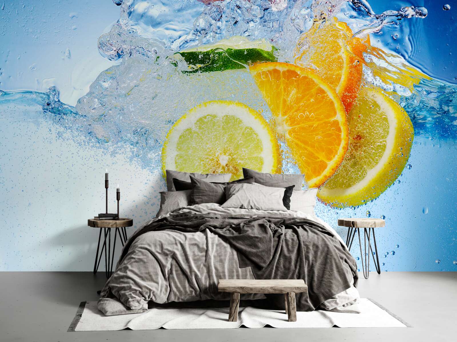 Fototapet citrice coapte în apă